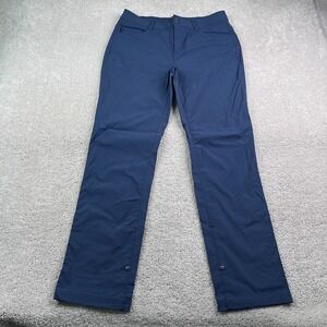 Eddie Bauer Pants Womens 10 Blue Performance Chino Roll Up Hiking Outdoors